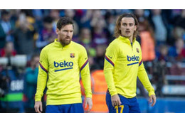 メッシ、練習でやったグリーズマンへの「相棒パス」 画像