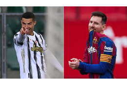 メッシとロナウド、一緒に19ゴール到達！「匠な得点シーン」がこちら 画像