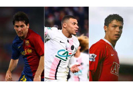 エムバペ、メッシ、ロナウド、23歳前のゴール数を比較するとこうなる 画像