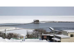 網走にオホーツクの流氷が接岸 画像