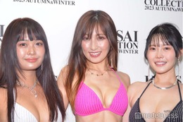 熊田曜子、バストアップに注力「私も負けないように…」西本ヒカル＆白川愛梨と美ボディ作りの秘訣明かす＜関西コレクション 2023 A／W＞ 画像