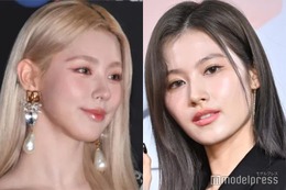 TWICEサナ＆(G)I-DLEミヨン、キス寸前・密着2ショット公開「愛が溢れすぎてどうしよう」 画像