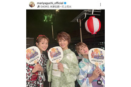 「美女3姉妹」矢口真里、中澤裕子＆高橋愛との“モー娘。OG”浴衣SHOTに反響「みんな色っぽい」 画像