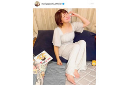 長男が撮影！矢口真里、ナチュラルな雰囲気のルームウェア姿に反響「撮るの上手すぎ！」「可愛いママさん」 画像