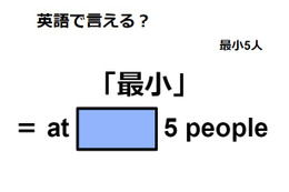 英語で「最小」はなんて言う？ 画像