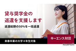 キーエンス財団、大学4年対象「貸与奨学金の返還支援」開始