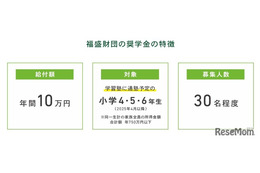 福盛財団、通塾希望の児童を支援…返還不要の奨学金を支給