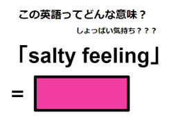 この英語ってどんな意味？「salty feeling」