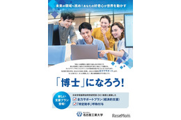 名古屋工大、博士支援制度「全力サポートプラン」新設