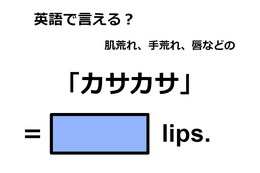 英語で「カサカサ」はなんて言う？