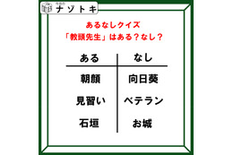 あるなしクイズです！「ある」「なし」それぞれの法則を見抜いてね！【難易度LV３.・中辛】