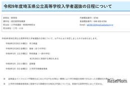 【高校受験2027】埼玉県公立高校の入試日程…学力検査2/25