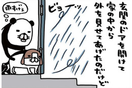 雨風強い日に愛犬。濡らさないように、そっと包み込むのはナゼ？【パンダと犬 ＃26】 画像