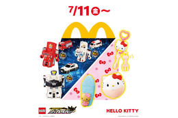 マック・ハッピーセット「ジョブレイバー」「ハローキティ」7月11日から期間限定登場
