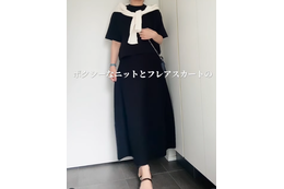 形がきれい！合わせて着るだけで上品見えする【ユニクロ】の黒セットアップ【40代の毎日コーデ】