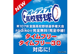 オーディオ高校野球、radikoタイムフリー対応…試合間も充実