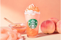 スタバ、桃感UPの新作「More ヘブンリー ピーチ フラペチーノ」至福のデザート類もラインナップ 画像