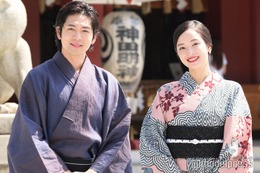 広瀬すず＆松下洸平、浴衣姿で登場 報道陣通じて食事の誘い【遠い山なみの光】