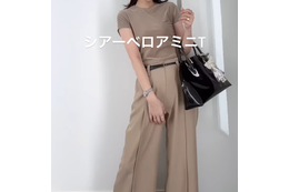 やるな【GU】。Ｔシャツなのにベロアで秋モード。今、取り入れたい一着【40代の毎日コーデ】