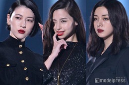 池田エライザ・中条あやみ・三吉彩花「TGC」トップバッターで開幕 ブラックコーデで圧巻オーラ【TGC2025A/W】 画像