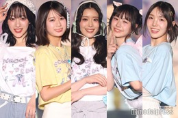 エビ中・桜木心菜＆小久保柚乃＆風見和香＆桜井えま＆仲村悠菜、5人でファッションショー登場 ドリームコアが可愛らしい【STARRZ TOKYO 2025】 画像