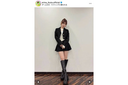 「スタイルレベチ」生田衣梨奈、美脚のセットアップコーデに絶賛の声「可愛くて美人さん」