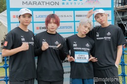 OWV「横浜マラソン」4人でタスキ繋ぎフルマラソン完走 アンカー・佐野文哉「何か後押しになれば」 画像