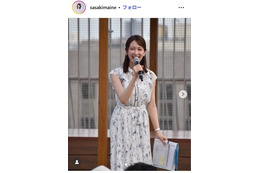 TBS佐々木舞音アナ、ベージュカーデ×ネクタイ 数年ぶりの制服ショット公開「お似合い」「違和感ない」と反響 画像