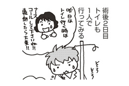 乳がん手術後の過ごし方…ドレーンや点滴の管がたくさんついていて、トイレに行くのも大仕事!!【乳がんになったけど私もおっぱいも元気です #12】 画像