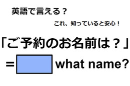 英語で「ご予約のお名前は？」はなんて言う？【英語クイズ2025年度ベスト】 画像
