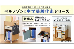 【中学受験】親の悩みから生まれた「受験サポートB4ファイルラック」1/21発売
