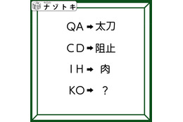 クイズです！「QA→太刀、CD→阻止。そのとき、KOは何になる？」変換の法則を考えましょう【難易度LV３.・中辛】