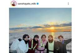 佐野勇斗、M!LKメンバーと見た初日の出SHOTにファン感動「最高のグループ」「5人の絆に涙」