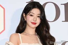 IVEウォニョン、網タイツで圧巻美脚コーデ披露「脚長すぎてびっくり」「異次元の美しさ」の声 画像