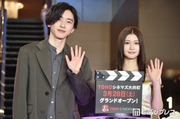 なにわ男子・道枝駿佑、映画館ではブラックコーヒー派「大人！」生見愛瑠が感心 新オープンのTOHOシネマズ大井町に登場【君が最後に遺した歌】
