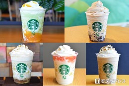 スタバ4月8日発売「THE STAR フラペチーノ」試飲レポ 芳醇メロン、“10代パートナー支持率1位”クッキー入りなど全5種 画像