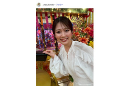 日テレ黒田みゆアナ、ピンクのノースリワンピ姿に絶賛の声「透明感すごい」「大人の魅力」 画像