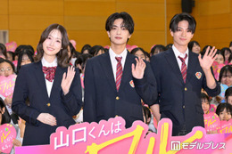 なにわ男子・高橋恭平、高橋ひかる＆岩瀬洋志と女子校サプライズ登場 600人の歓声浴び驚き「何を言っても沸く」【山口くんはワルくない】