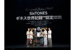 SixTONES、ギネス世界記録認定 ベストアルバムリリース時のテレビ・ラジオ出演回数で世界一に