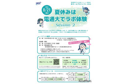 【夏休み2026】電気通信大「ラボ体験」女子中高生向け8/21