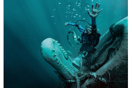 クジラの体内から脱出しろ！絶体絶命のサバイバルスリラー『クジラに落ちた男』ポスター＆場面写真