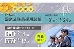 国家公務員総合職「教養区分」申込開始、19歳から受験可能