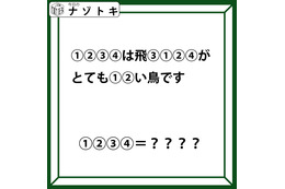 クイズです！「１２３４は飛３１２４がとても１２い鳥です」。この文が示す「鳥」の名前は？【難易度LV.３・中辛】