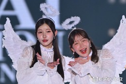きりまる＆えみ姉、姉妹でお揃い天使コーデ キュートな投げキスに視線釘付け【関コレ2026A/W】
