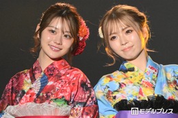 「今日好き」りんか＆ゆい小池（ゆいちゃみ）、蜷川実花監修・華やかな色違い浴衣姿 頭寄せ合う仲良しポーズも【TGC松山2026】