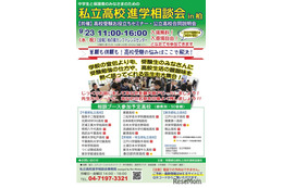 【高校受験】私立高校進学相談会in柏9/23…セミナー追加予約9/12から