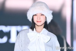 日向坂46大野愛実「TGC」初登場 ファー帽子×フリルがお似合い【TGC2026A/W】