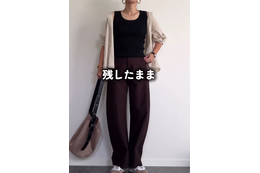 秋晴れの日は【ユニクロ】ブラトップをセレクト。×深みカラーで秋らしさと快適さを両立【40代の毎日コーデ】