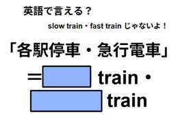 英語で「各駅停車・急行電車」は何て言う？