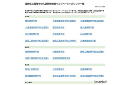 【高校受験2027】滋賀県立高、入試情報リンク一覧を公開